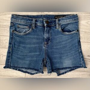 Blank NYC Boho Chic Distressed Denim Raw Fringe Hem Shorts Size 26
